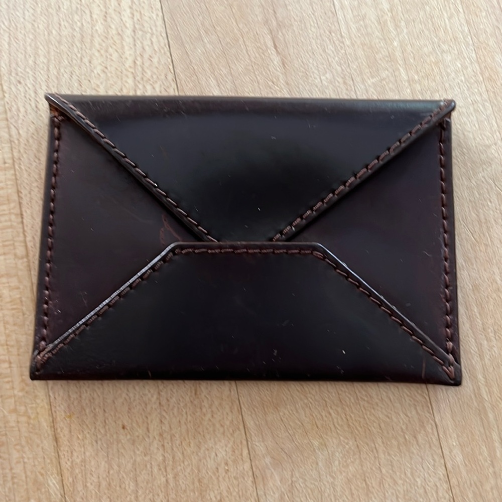 Brooks Brothers cordovan card holder new never used
